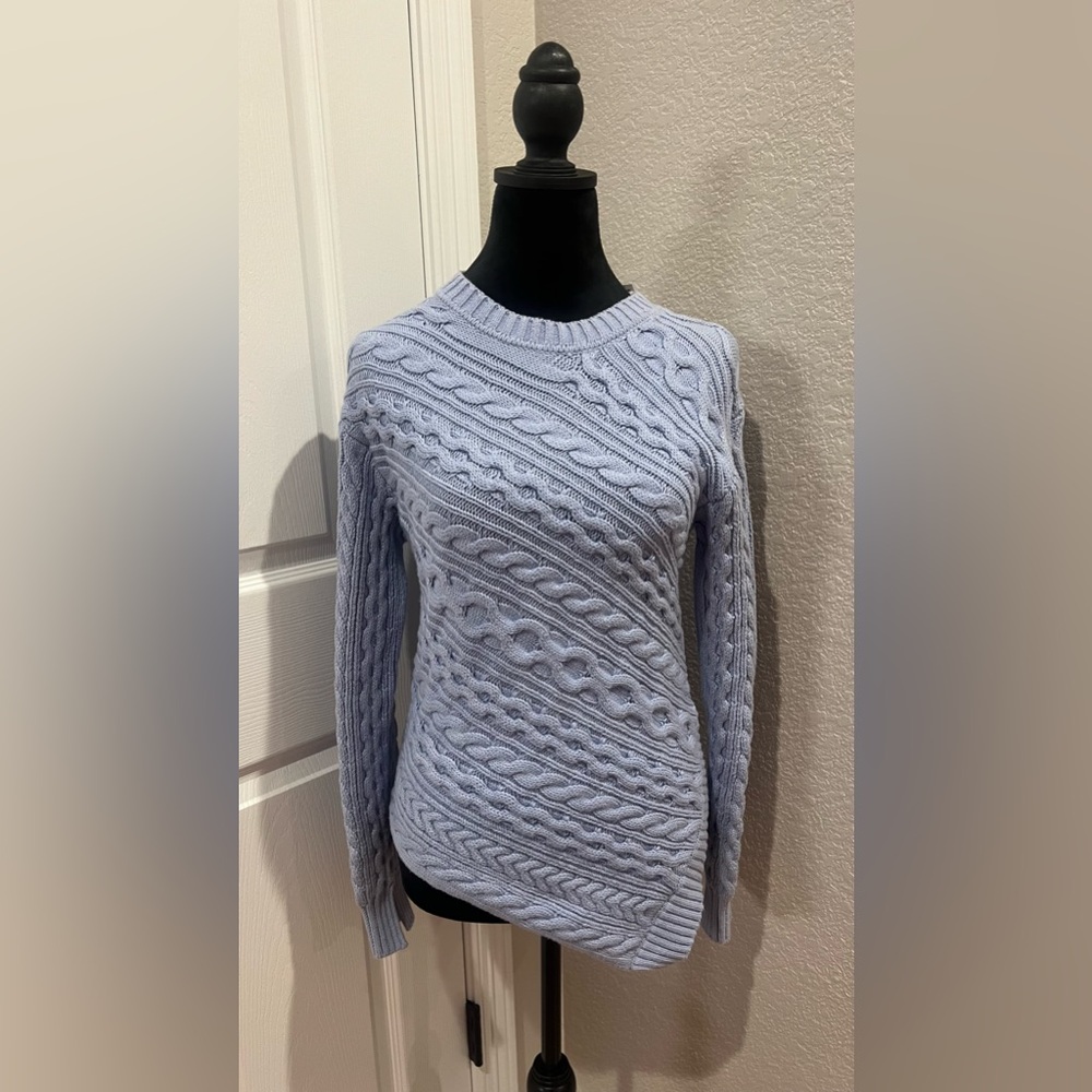 RETAIL FOR $400 SIMKHAI Agathe CREWNECK SWEATER MARINA BLUE  SIZE XS